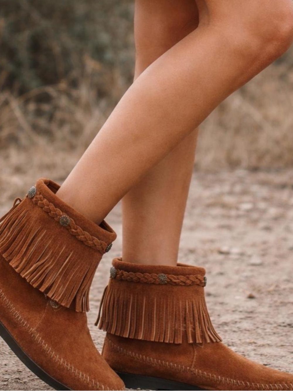 New Minnetonka High Top Back Zip Boots 8.5